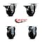Service Caster 3.5'' Phenolic Wheel Swivel Top Plate Caster Set 2 Posi Brakes 2 Rigid, 4PK SCC-20S3514-PHR-PLB-2-R-2 - alternate 3